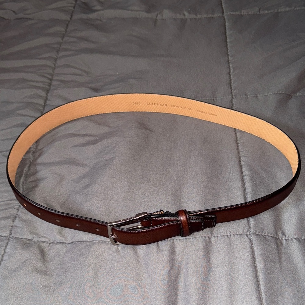 Cole Haan Brown Genuine Leather Belt